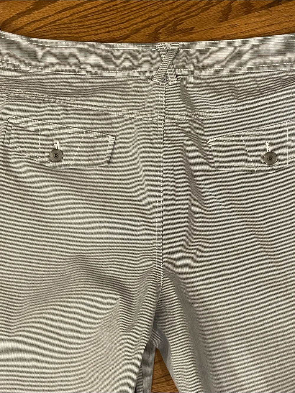 Tribal Women’s Light blue striped Flat Front Shorts. 16